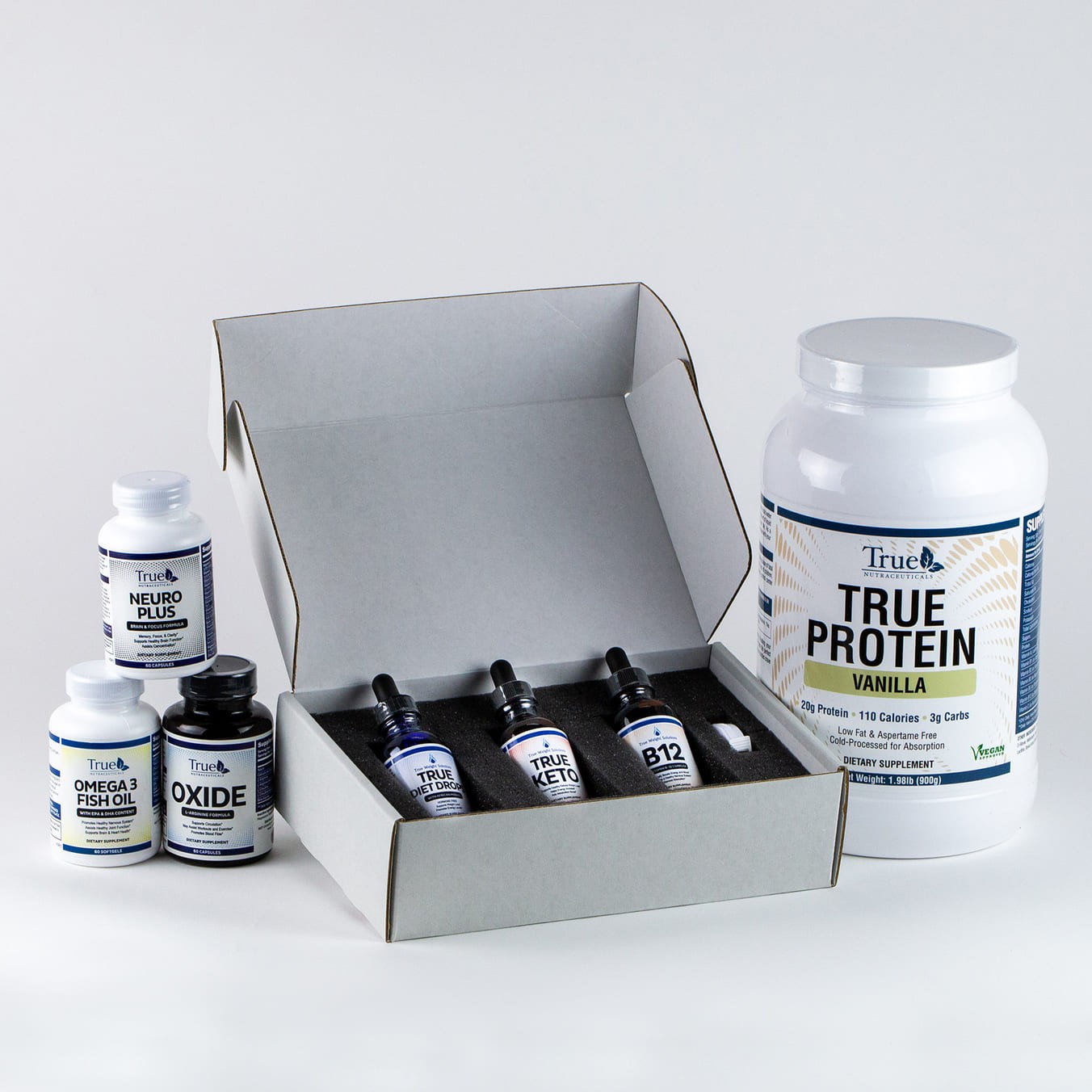 True protein packet box